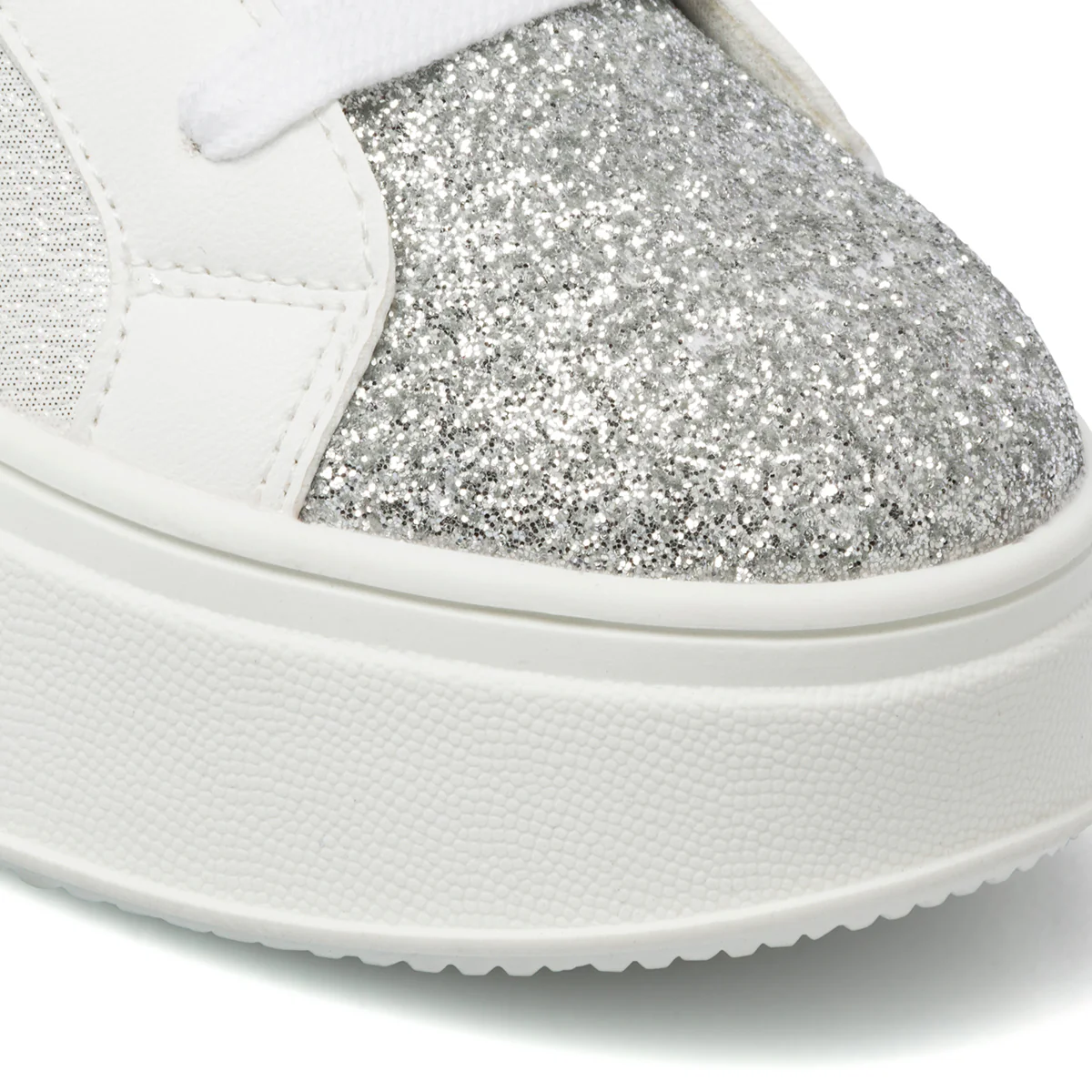 Sneakers bianche da donna con dettagli glitterati Lora Ferres - Image 13