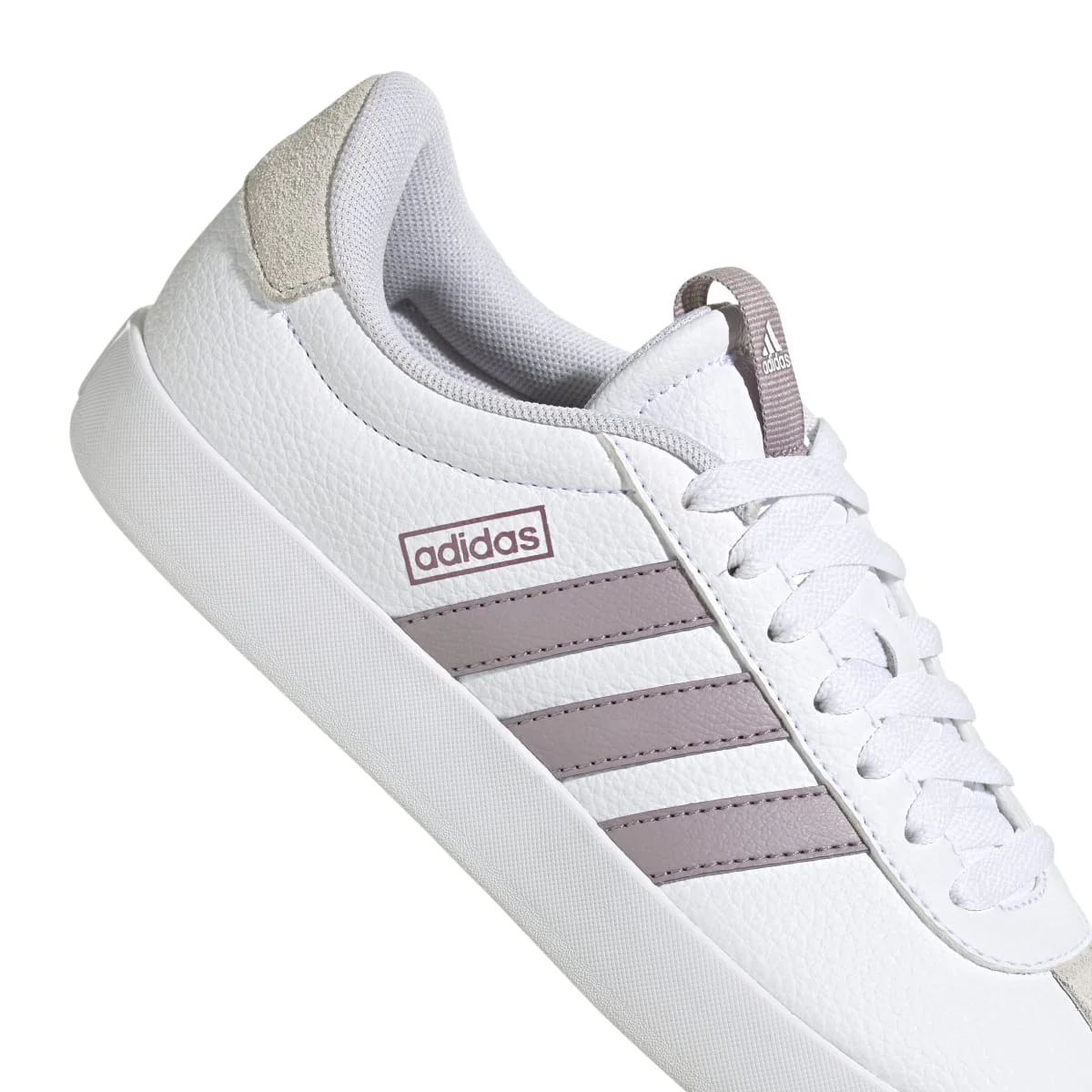 Sneakers bianche da donna con dettagli grigi adidas VL Court 3.0 - Image 7