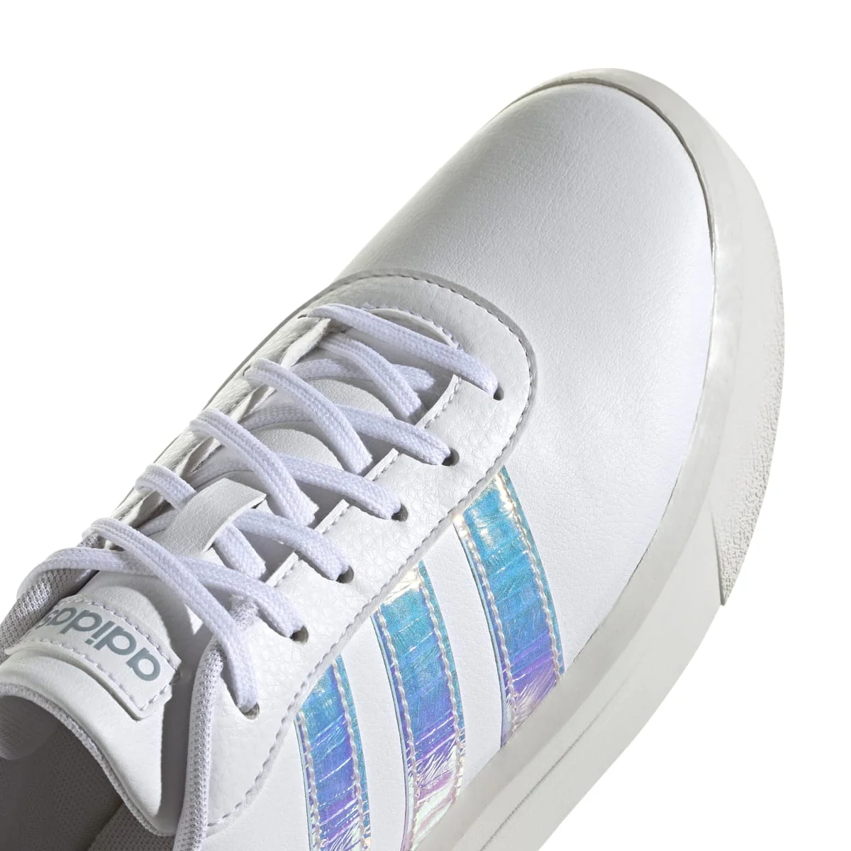 Sneakers bianche da donna con dettagli iridescenti adidas Court Platform - Image 8