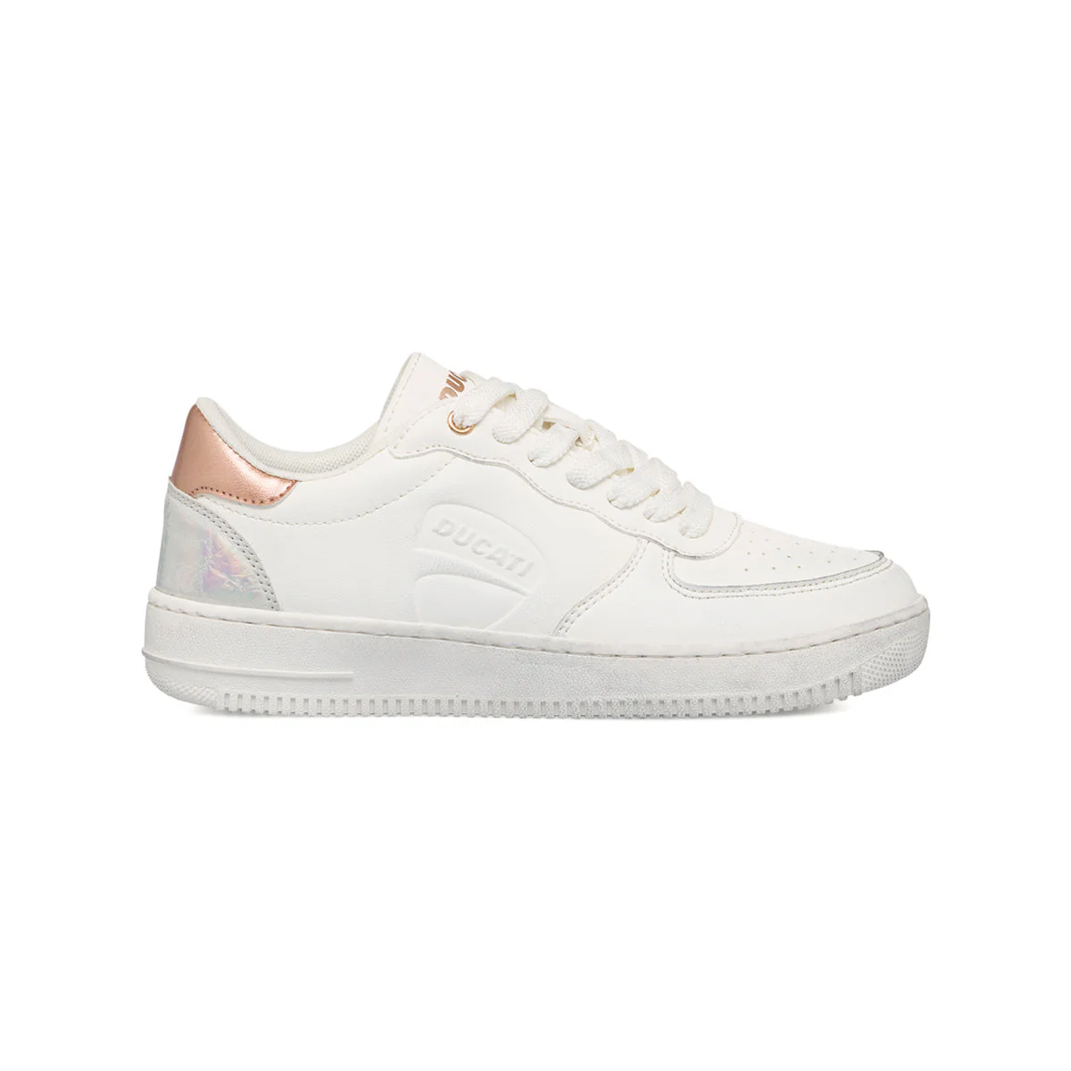 Sneakers bianche da donna con dettagli oro rosa Ducati Heritage 2