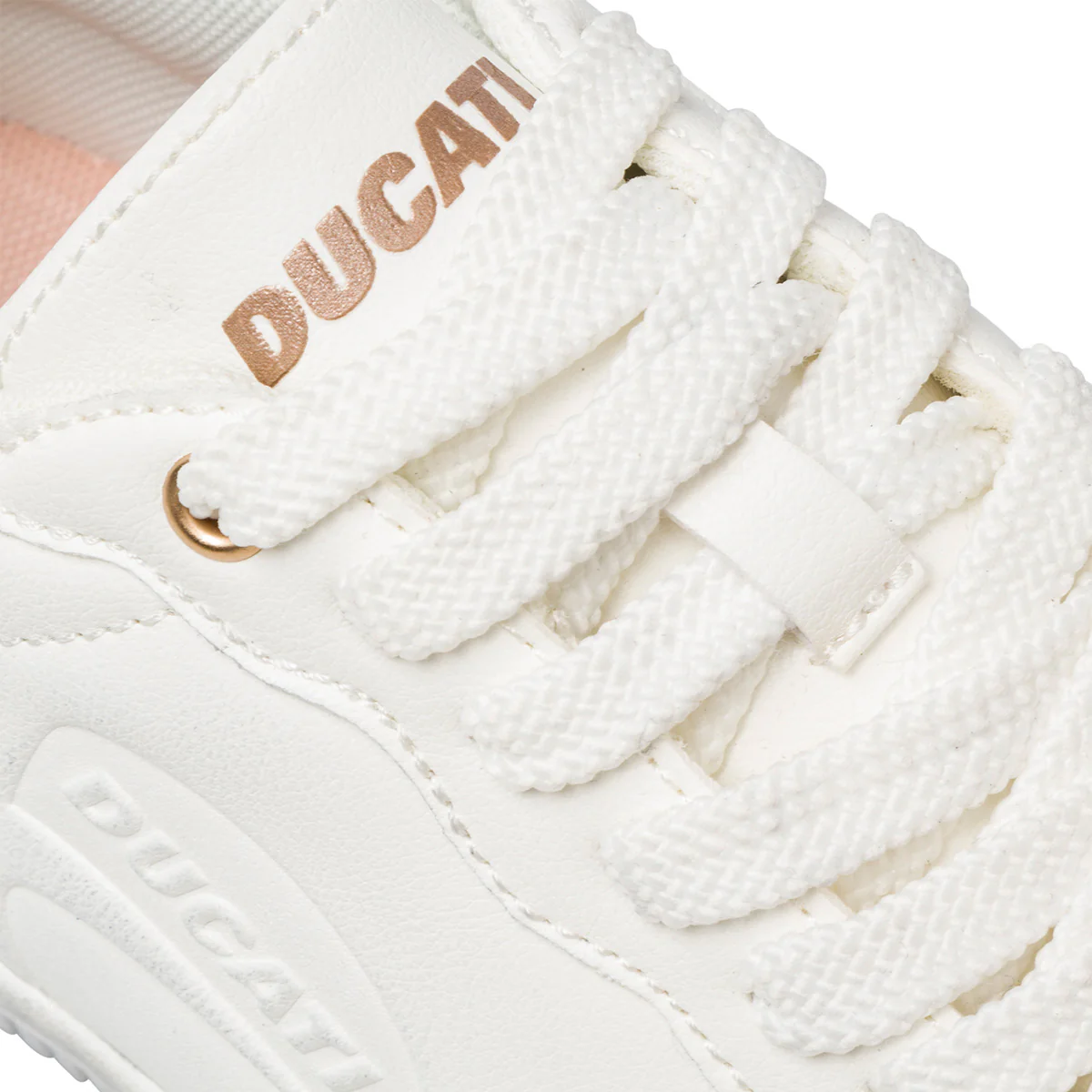 Sneakers bianche da donna con dettagli oro rosa Ducati Heritage 2 - Image 6