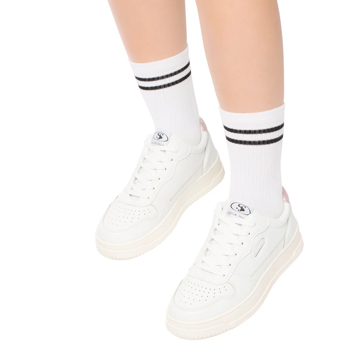 Sneakers bianche da donna con dettagli traforati Swish Jeans - Image 3