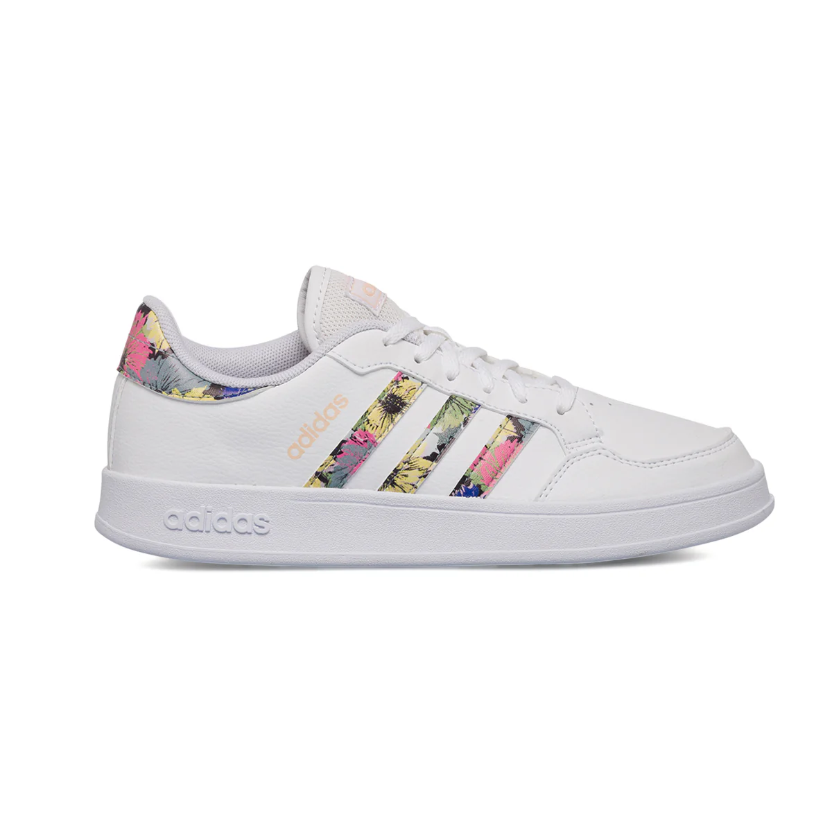 Sneakers bianche da donna con dettaglio animalier adidas Breaknet