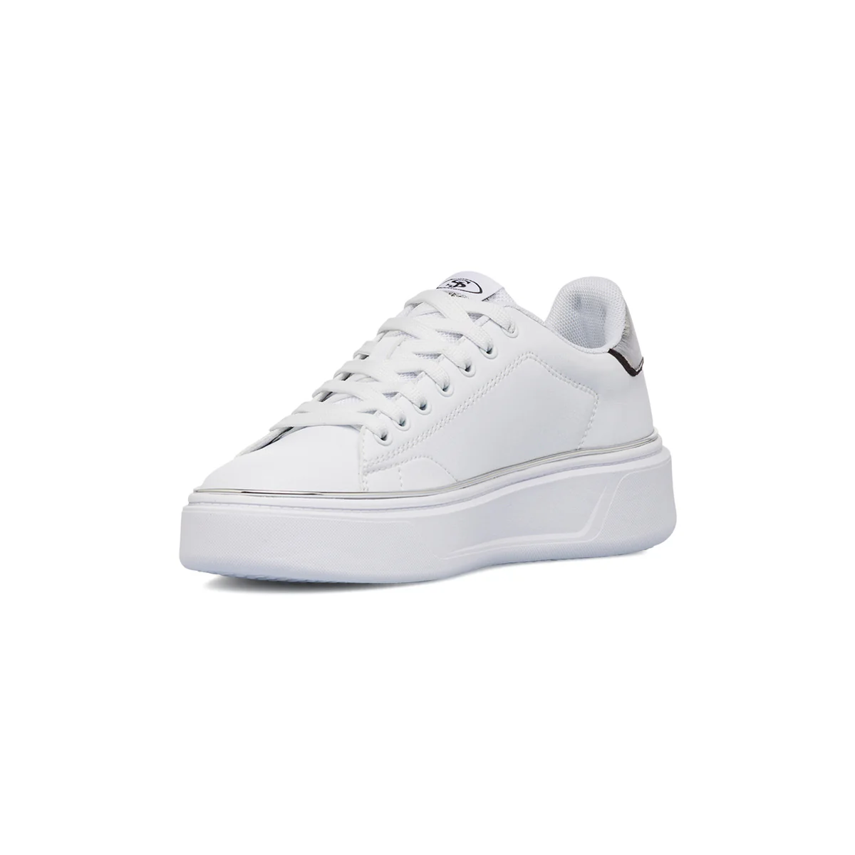 Sneakers bianche da Donna con dettaglio argento Swish Jeans - Image 4