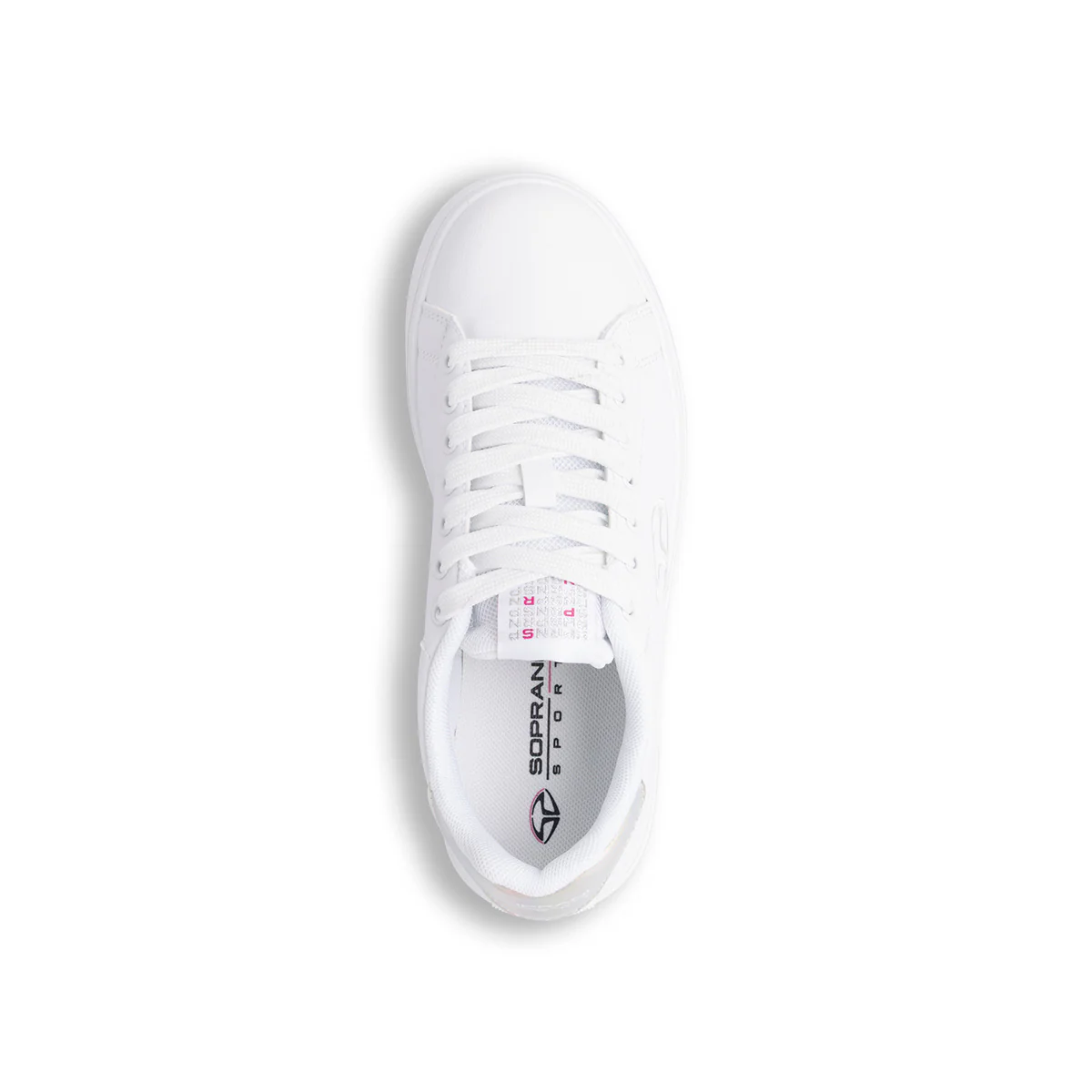 Sneakers bianche da Donna con dettaglio effetto irridescente e logo Soprani Sport - Image 5