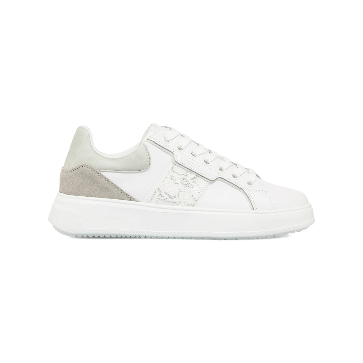 Sneakers bianche da Donna con dettaglio grigio effetto pitonato Lumberjack Pria