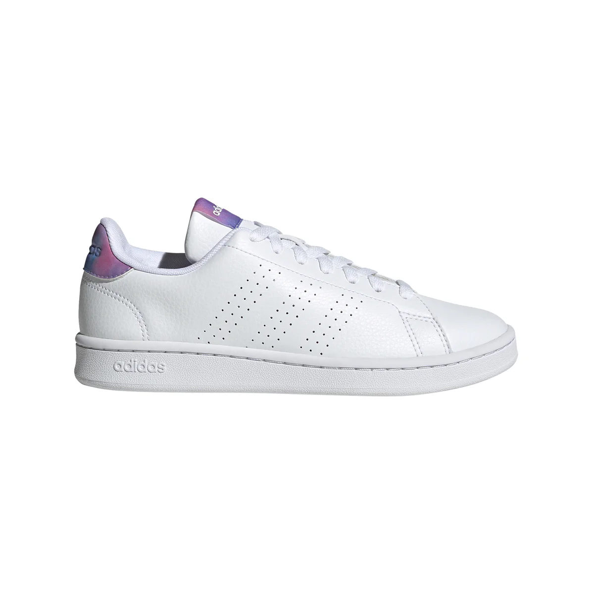 Sneakers bianche da donna con dettaglio iridescente adidas Advantage