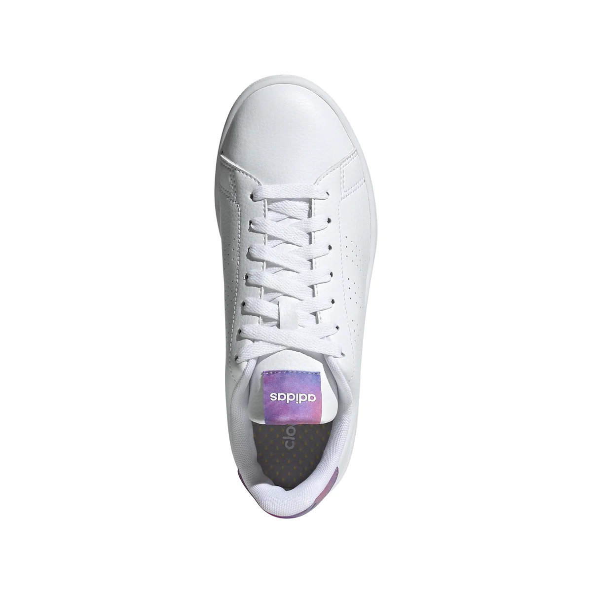 Sneakers bianche da donna con dettaglio iridescente adidas Advantage - Image 3