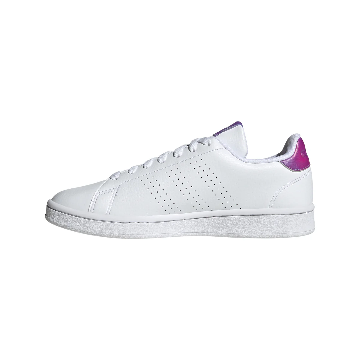 Sneakers bianche da donna con dettaglio iridescente adidas Advantage - Image 4