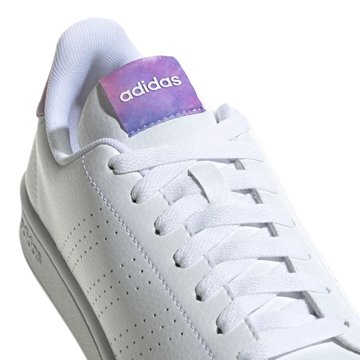 Sneakers bianche da donna con dettaglio iridescente adidas Advantage - Image 7