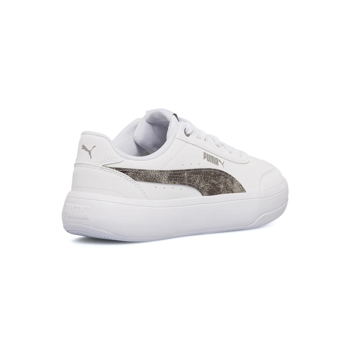 Sneakers bianche da donna con dettaglio laminato Puma Tori Metallics - Image 3