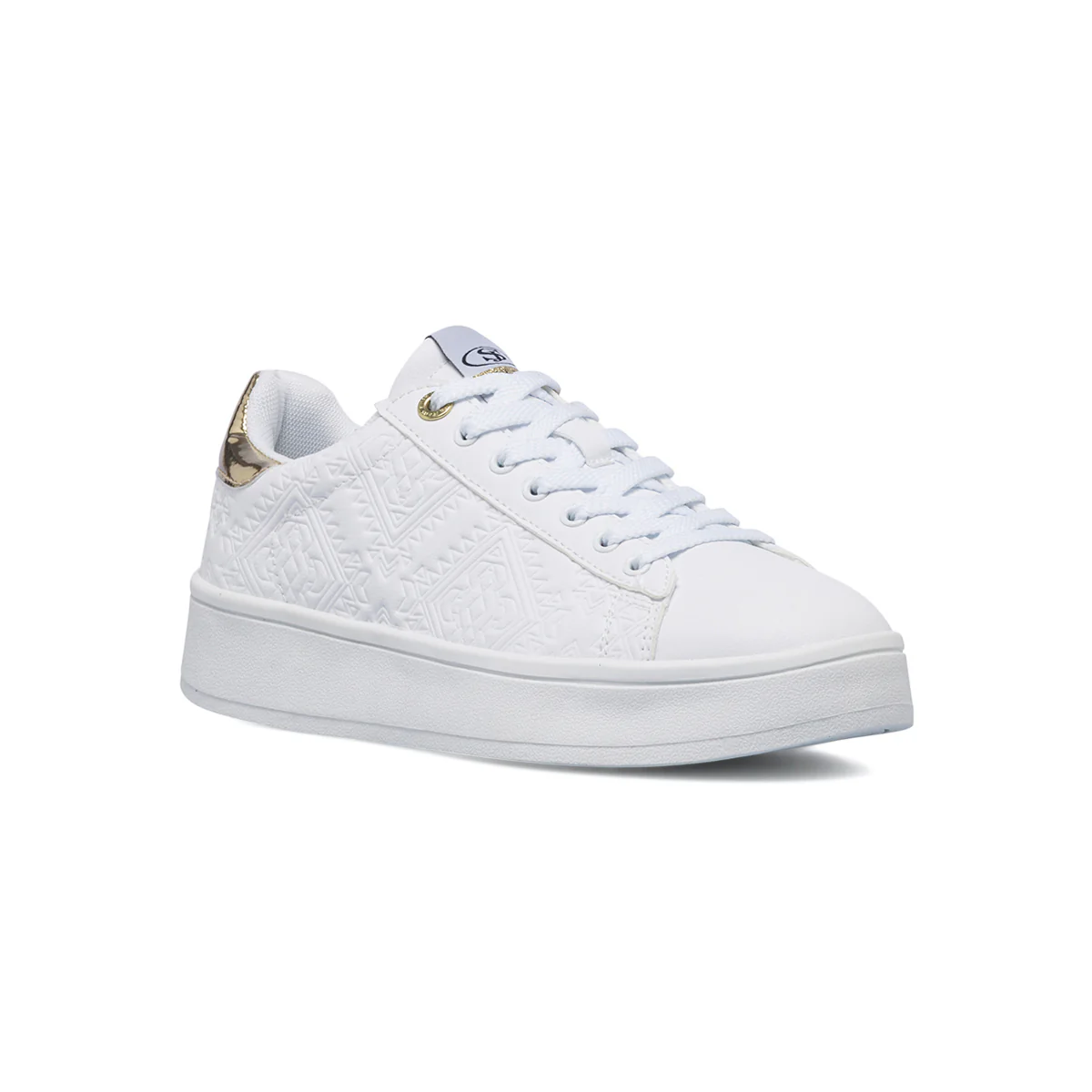 Sneakers bianche da donna con dettaglio oro Swish Jeans - Image 2