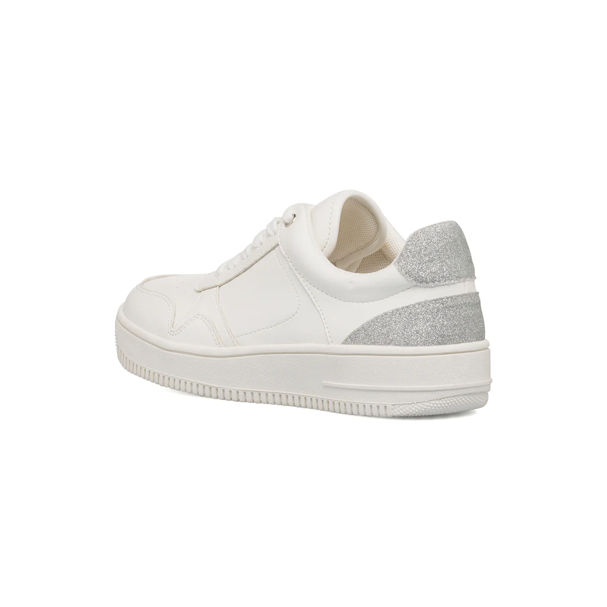 Sneakers bianche da donna con glitter argento Lora Ferres - Image 3