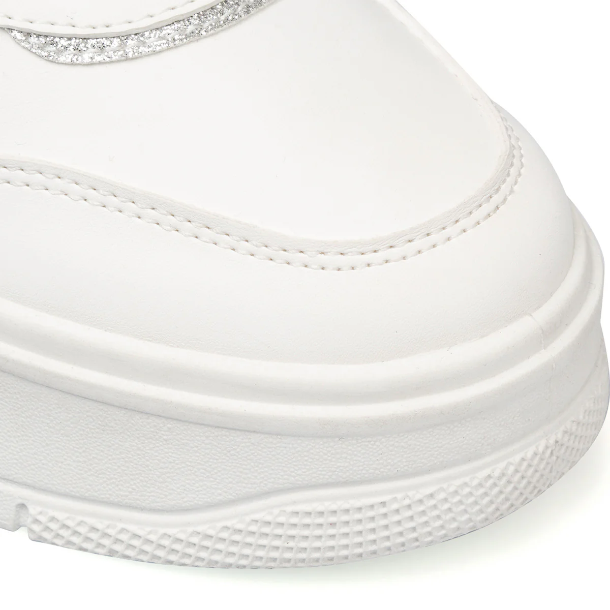 Sneakers bianche da donna con glitter argento Lora Ferres - Image 5