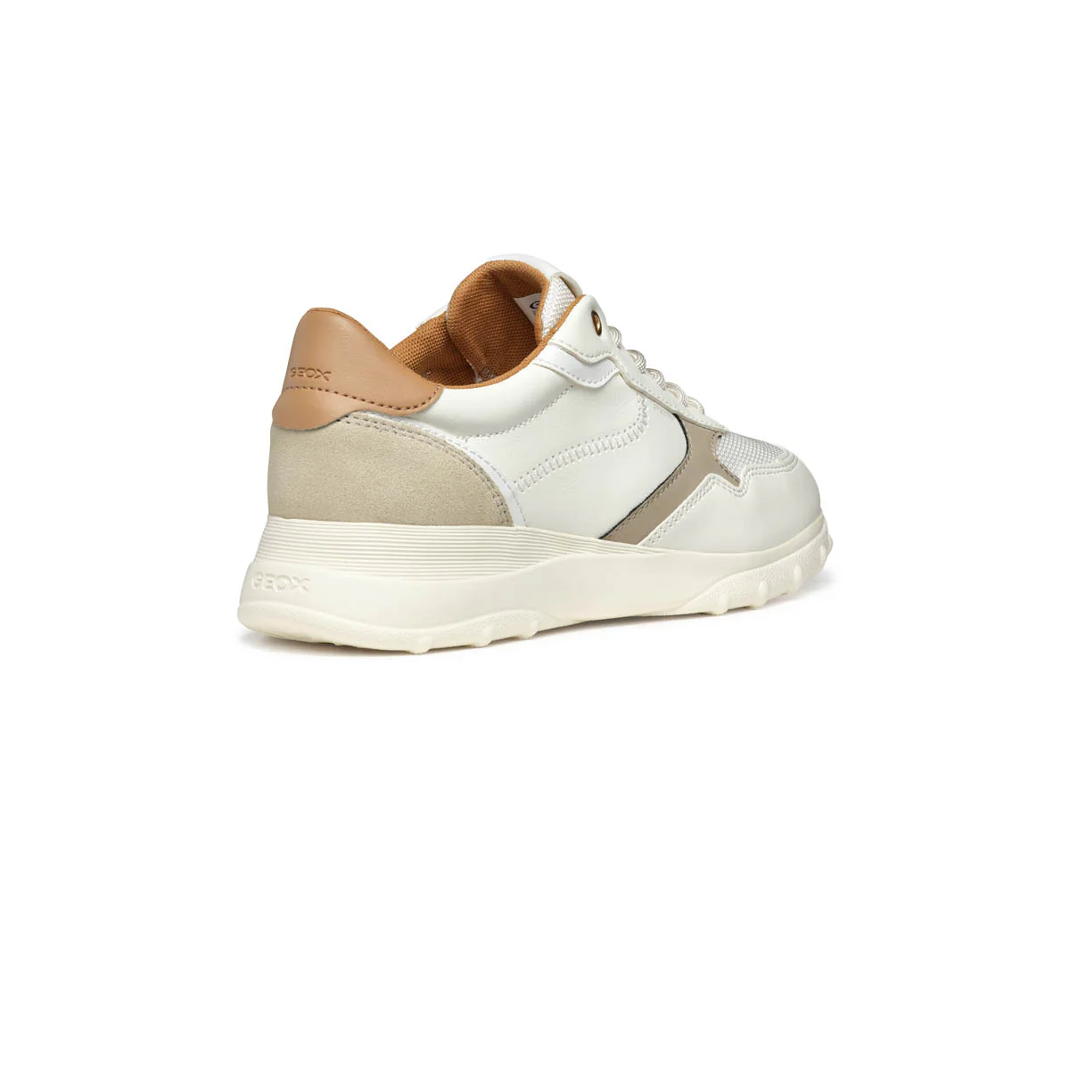 Sneakers bianche da Donna con inserti beige e suola traspirante Geox - Image 4