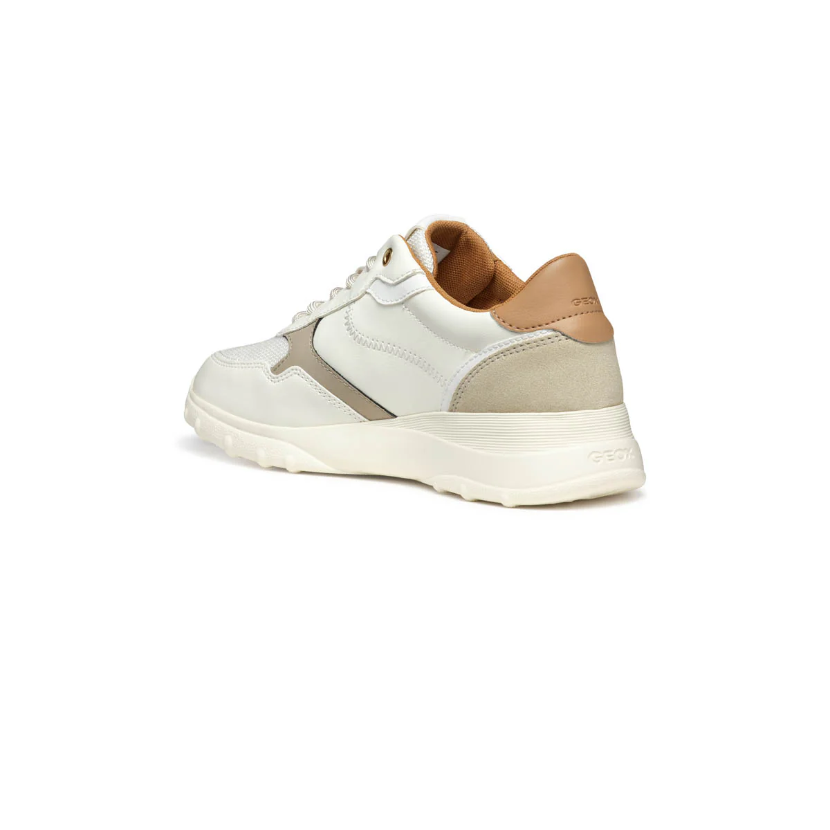 Sneakers bianche da Donna con inserti beige e suola traspirante Geox - Image 5