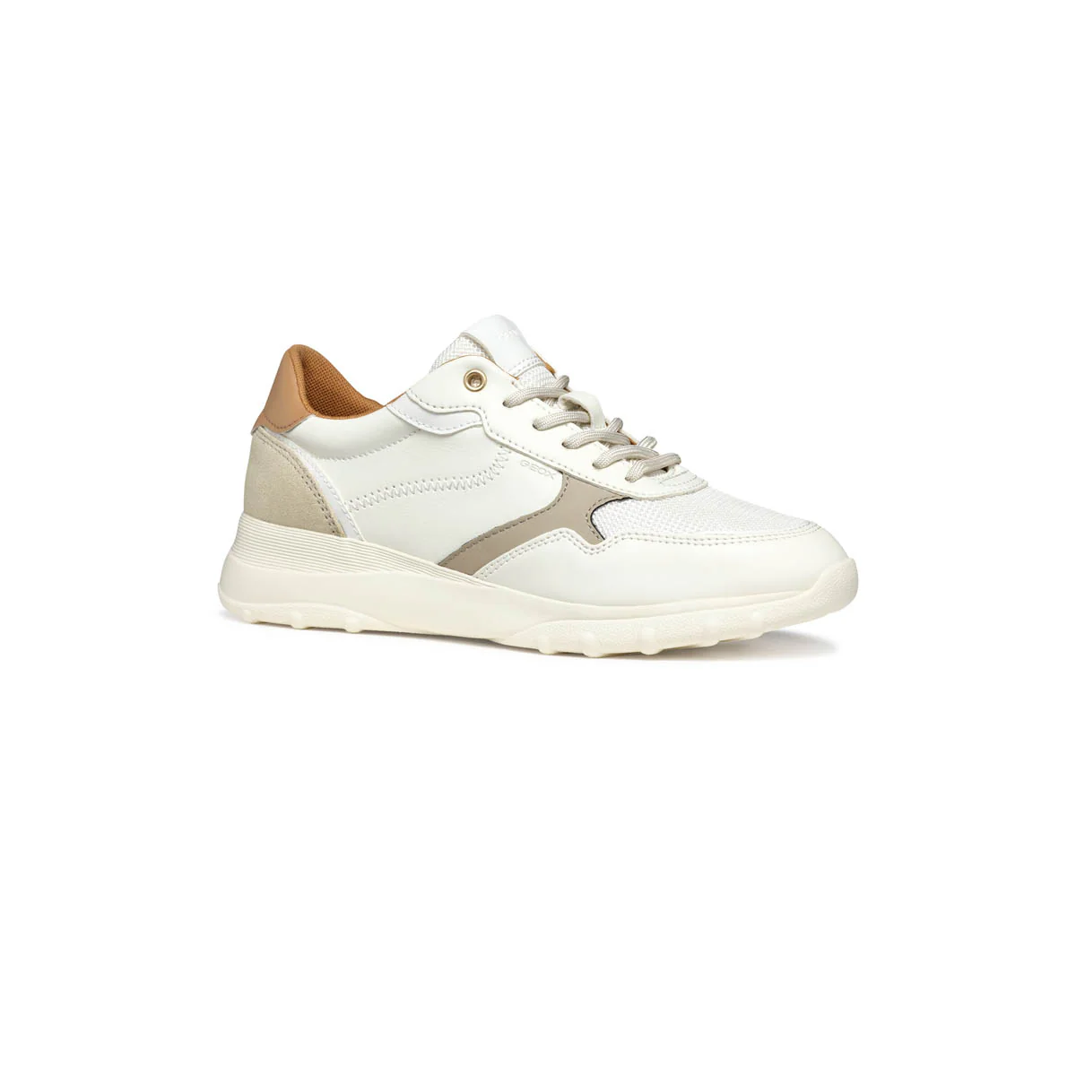 Sneakers bianche da Donna con inserti beige e suola traspirante Geox - Image 6