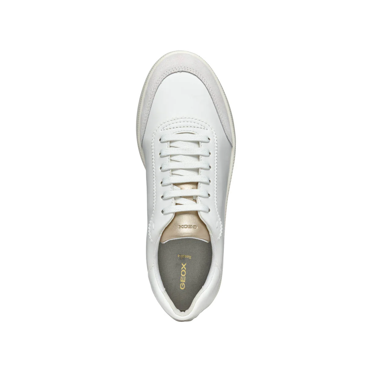 Sneakers bianche da Donna con inserti effetto camoscio e suola traspirante Geox - Image 5