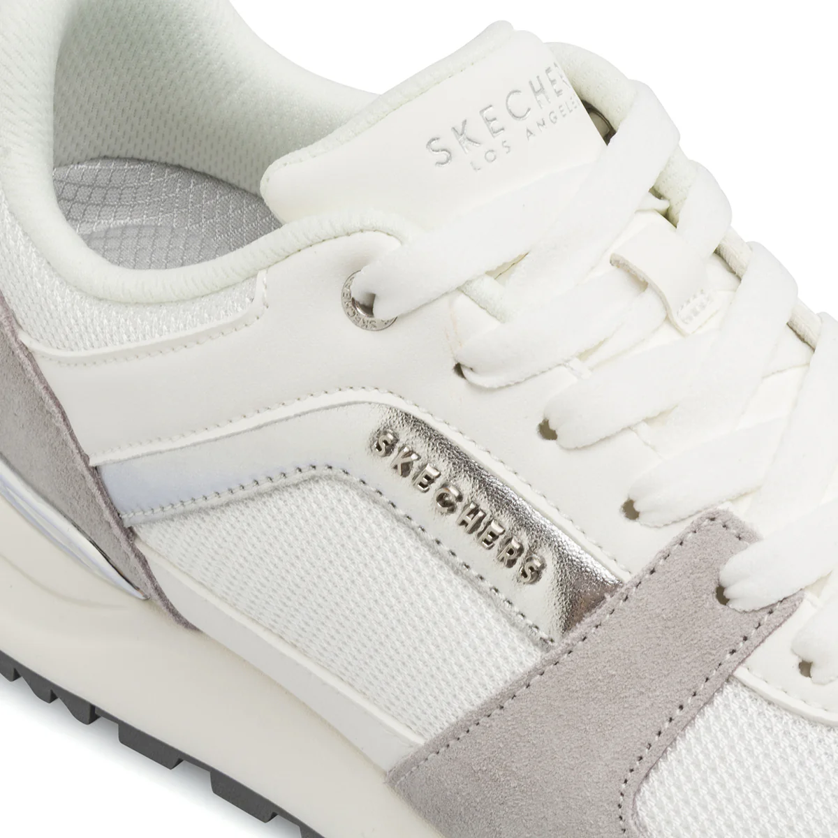 Sneakers bianche da Donna con inserti grigi Skechers Fashion Fit 2.0 - Image 5