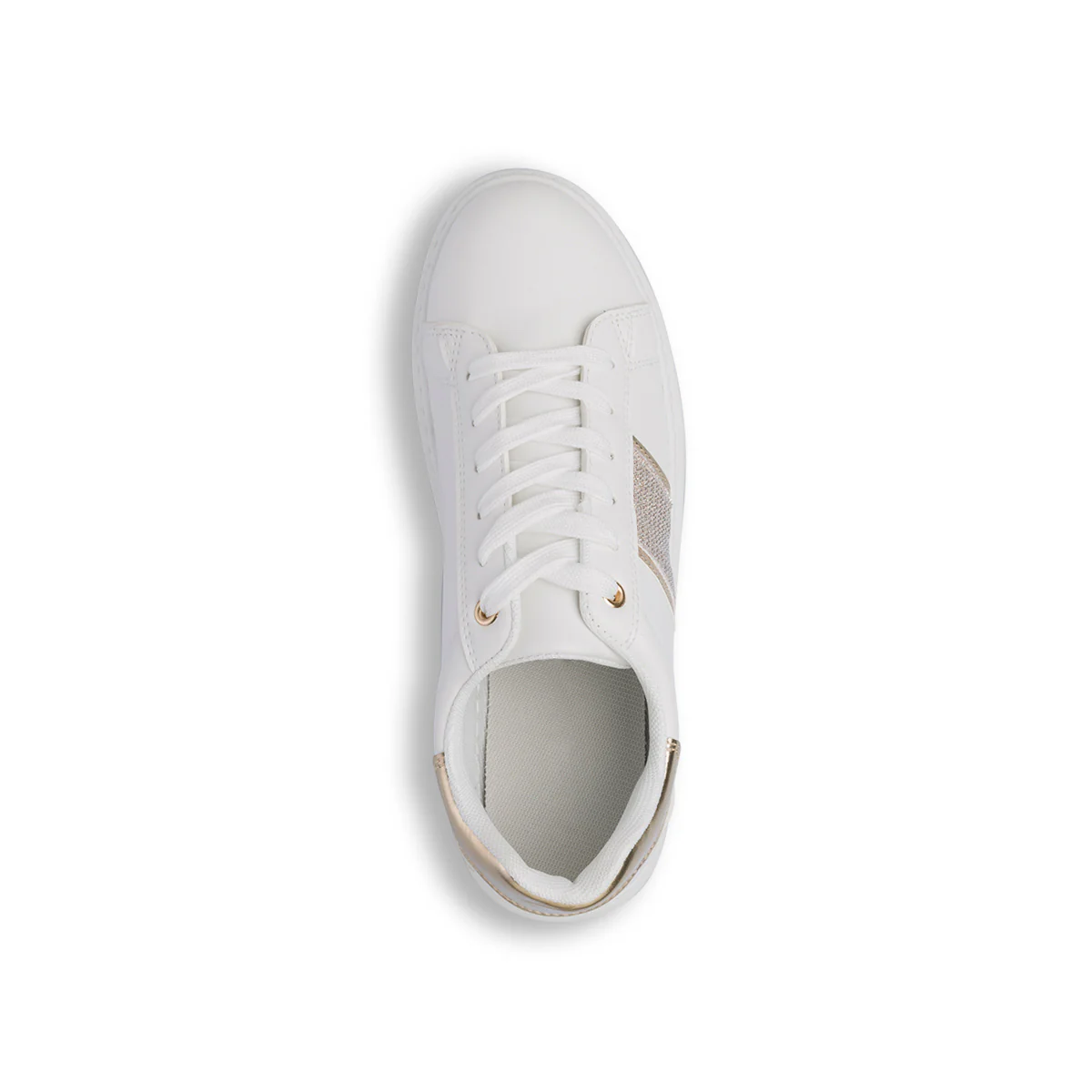 Sneakers bianche da Donna con inserti oro e glitter Lora Ferres - Image 5