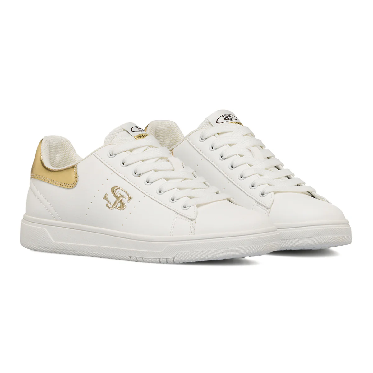 Sneakers bianche da Donna con inserti oro Swish Jeans