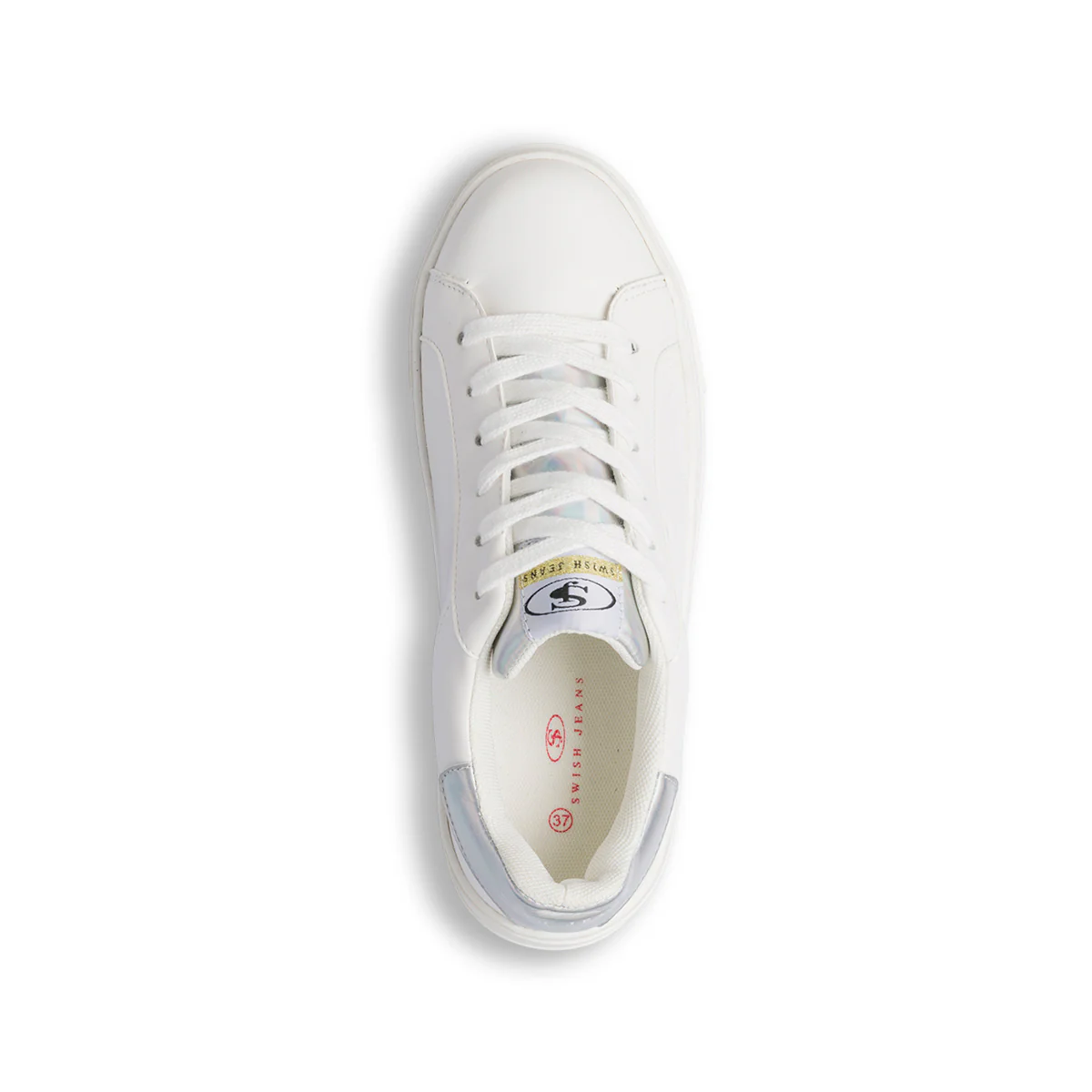 Sneakers bianche con dettagli argento da Donna Swish Jeans - Image 5