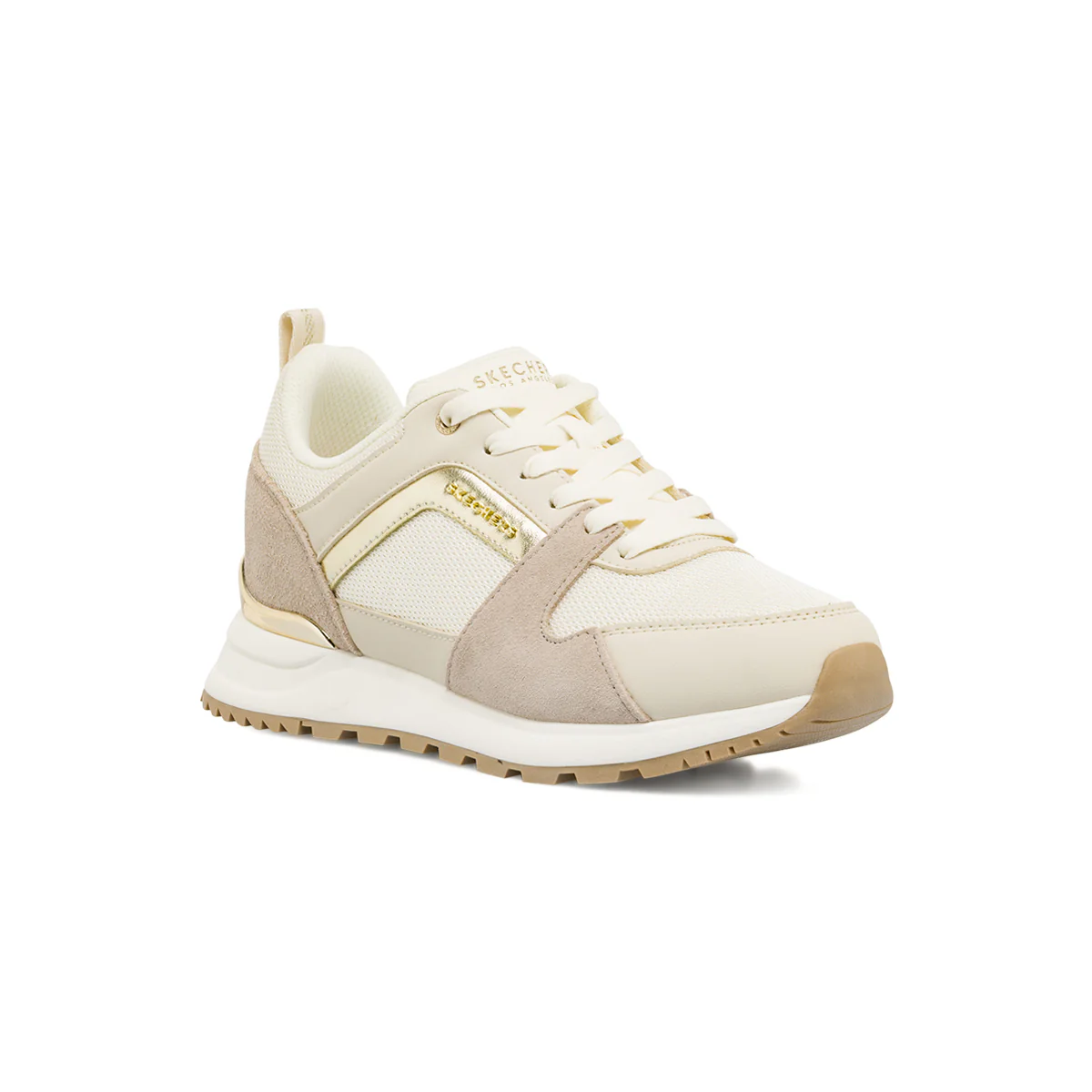 Sneakers bianche da Donna con inserti taupe Skechers Fashion Fit 2.0 - Image 2