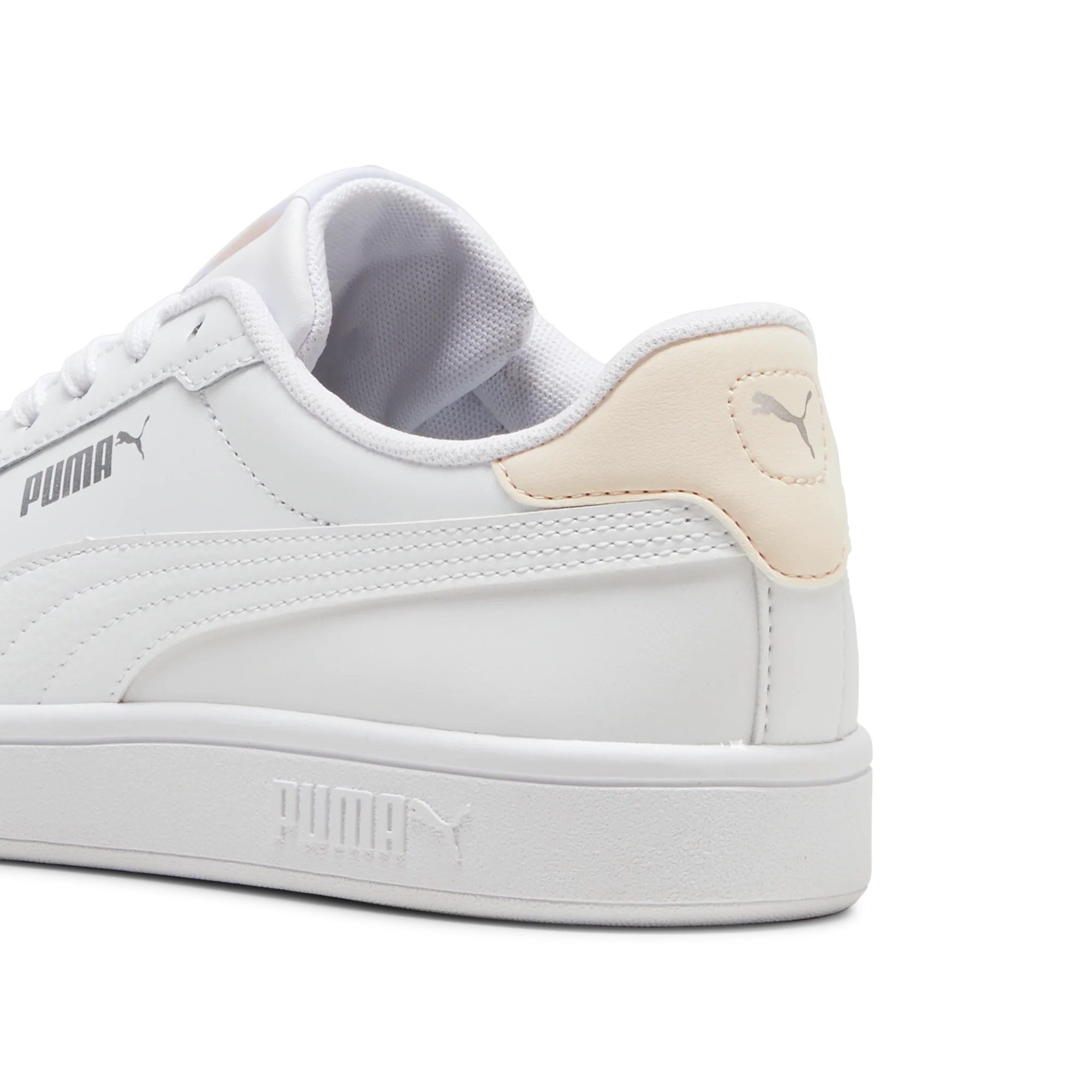 Sneakers bianche da donna con logo argento Puma Smash 3.0 L - Image 2