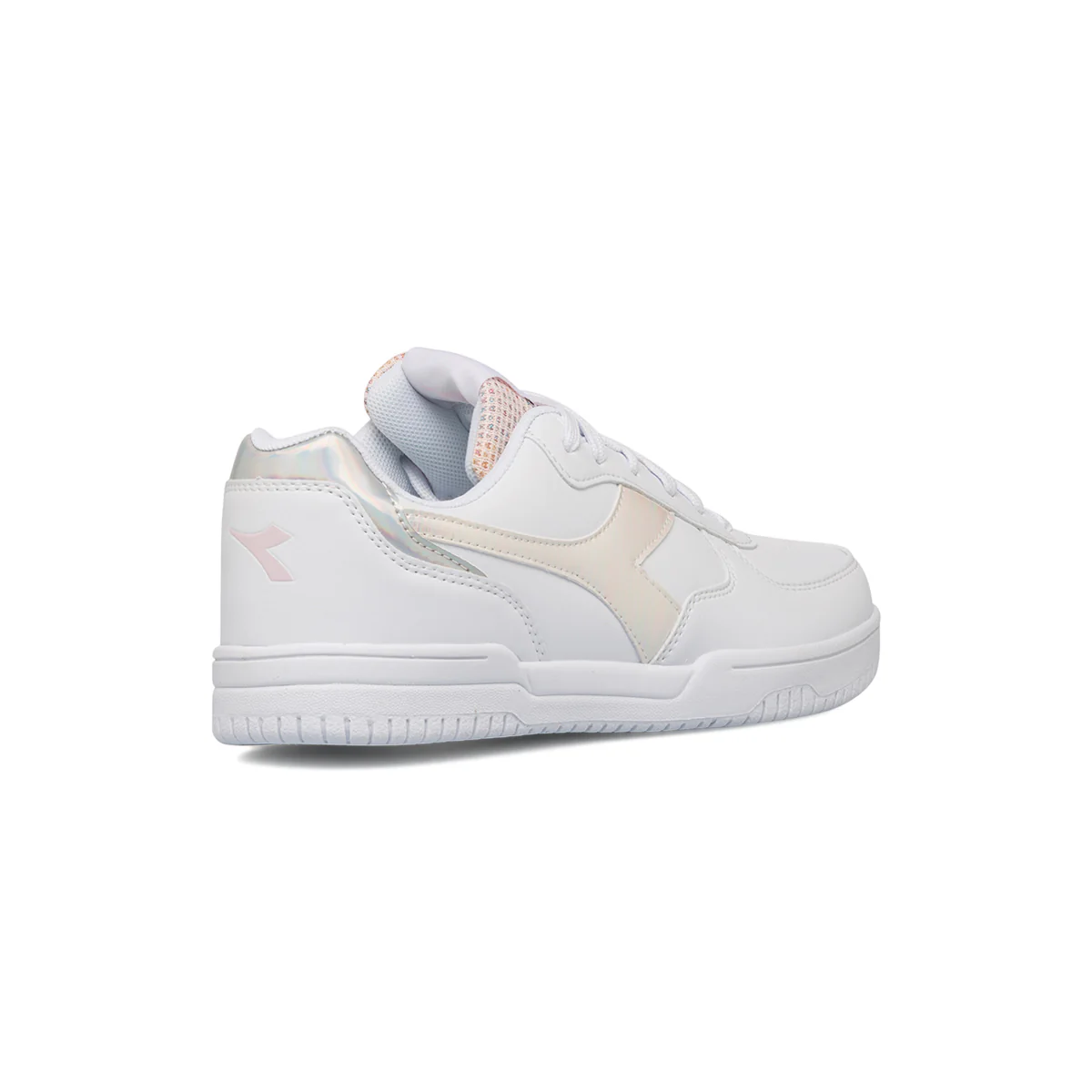 Sneakers bianche da donna con logo laminato Diadora Raptor Low Refraction - Image 3