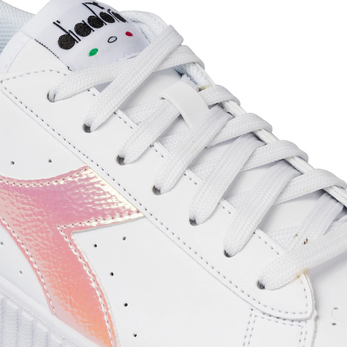 Sneakers bianche da donna con logo laminato Diadora Step P Shimmer - Image 6