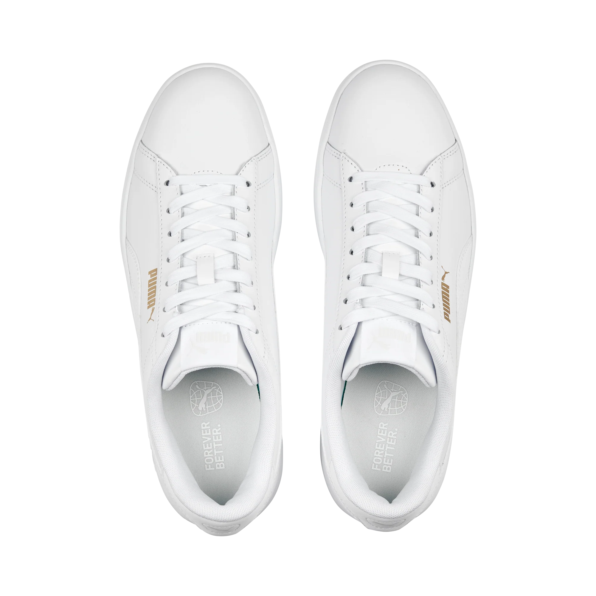 Sneakers bianche da donna con logo oro Puma Smash 3.0 L - Image 5