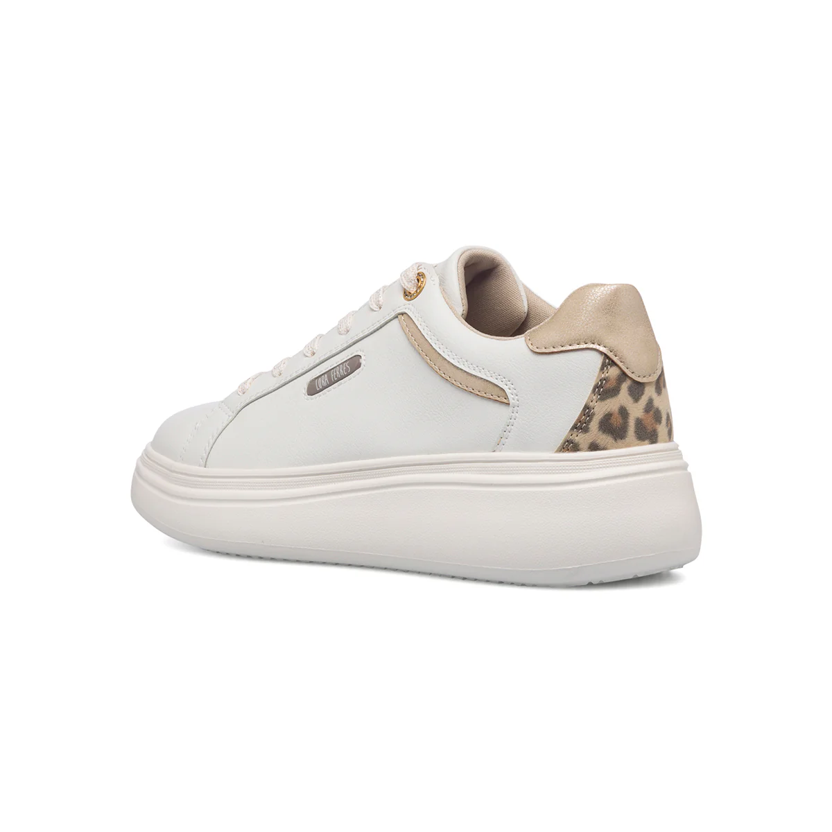 Sneakers bianche da donna con maxi-suola e dettaglio animalier Lora Ferres - Image 12