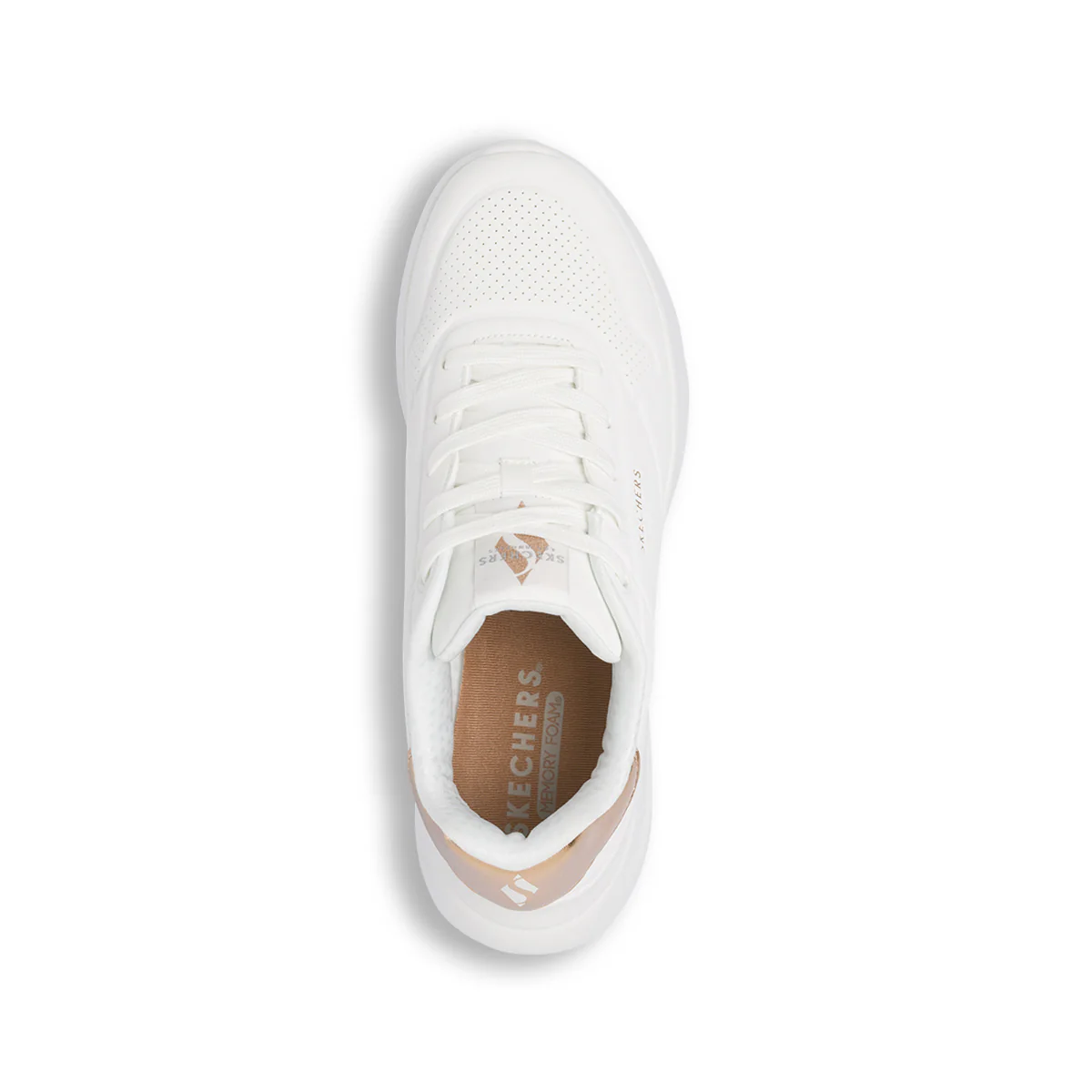 Sneakers bianche da Donna con Memory Foam Skechers Uno Lite - Image 6