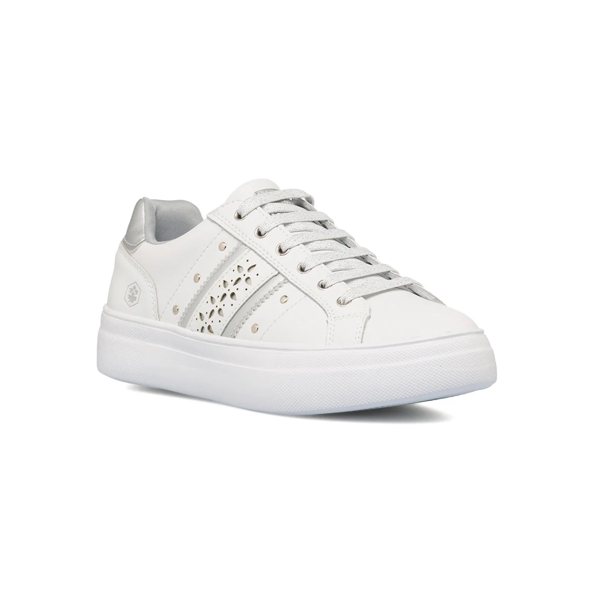 Sneakers bianche da donna con piccole borchie Lumberjack Doris - Image 2