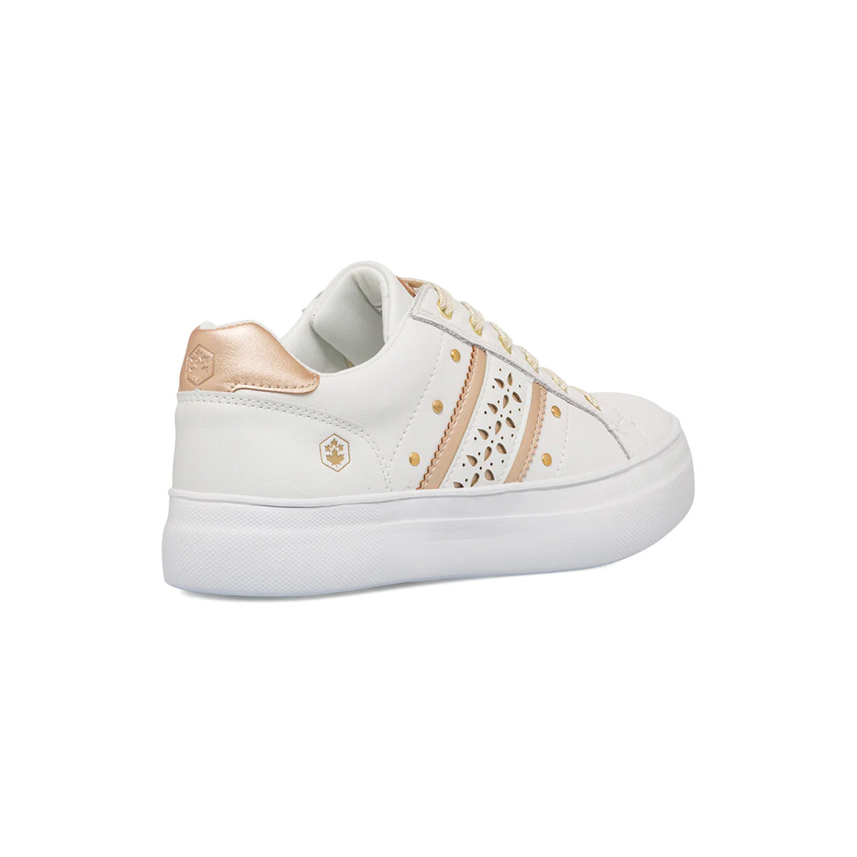 Sneakers bianche da donna con piccole borchie Lumberjack Doris - Image 3