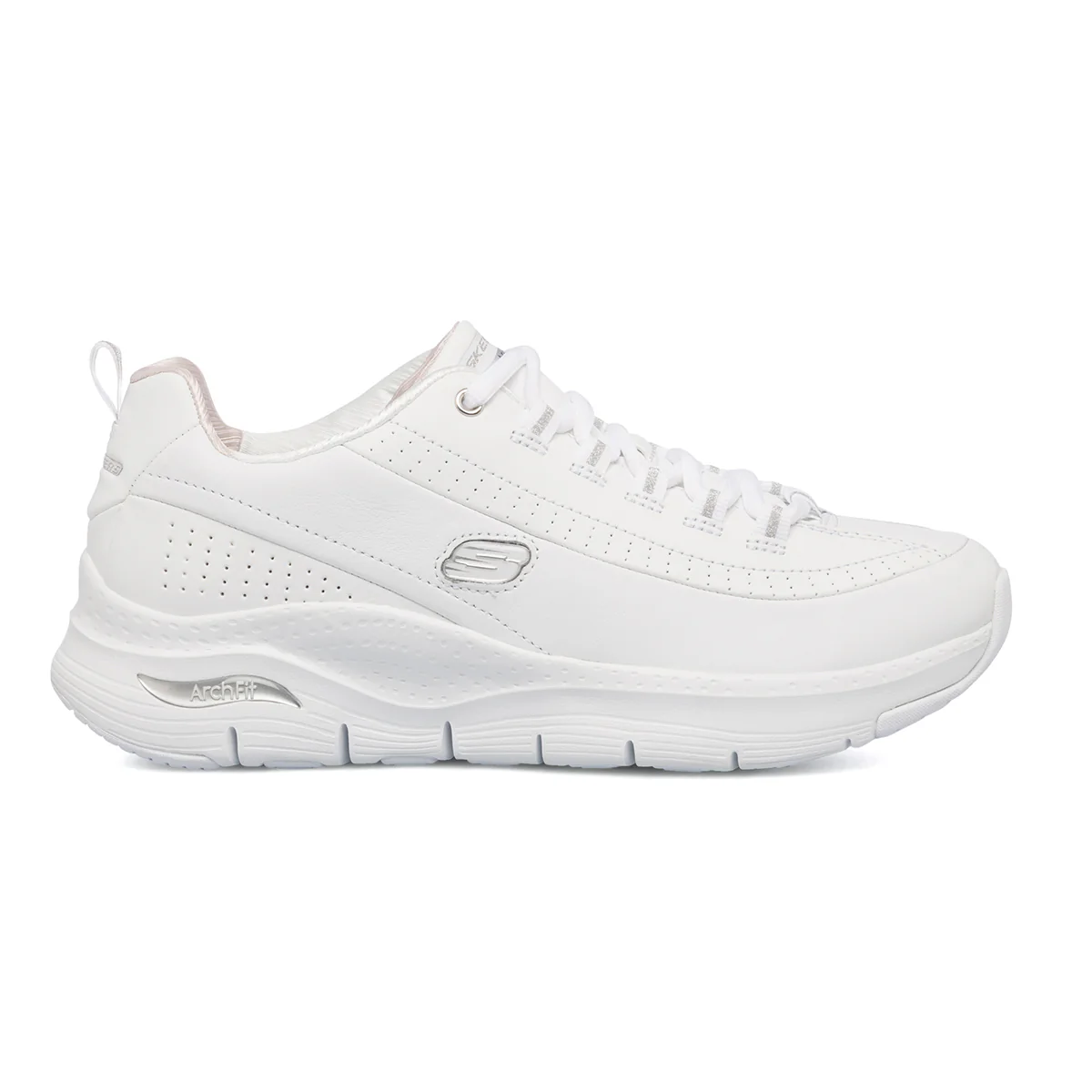 Sneakers bianche da donna con soletta Arch-Fit Skechers Citi Drive
