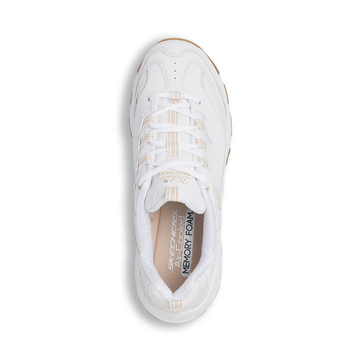Sneakers bianche da Donna con soletta in Memory Foam Skechers D'Lites - Image 6