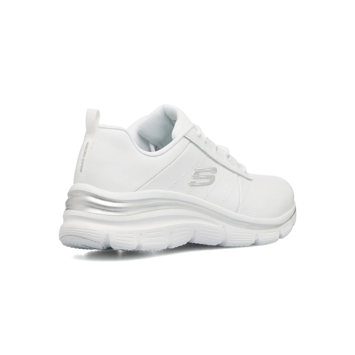 Sneakers bianche da donna con soletta Memory Foam Skechers Fashion Fit - Image 3
