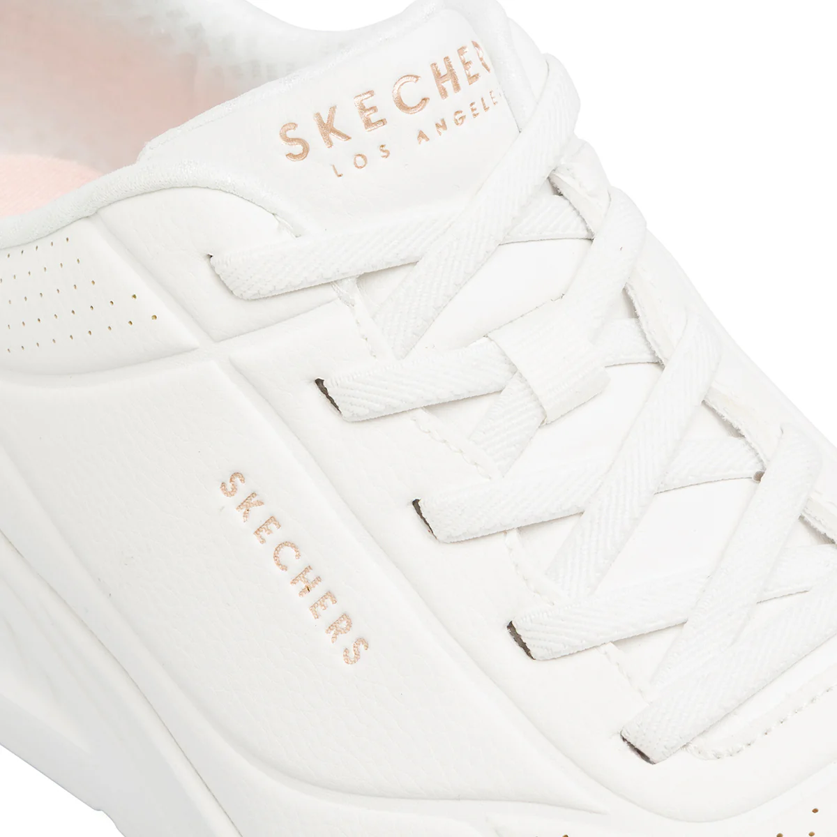 Sneakers bianche da donna con soletta memory foam Skechers Uno Lite Work - Image 4