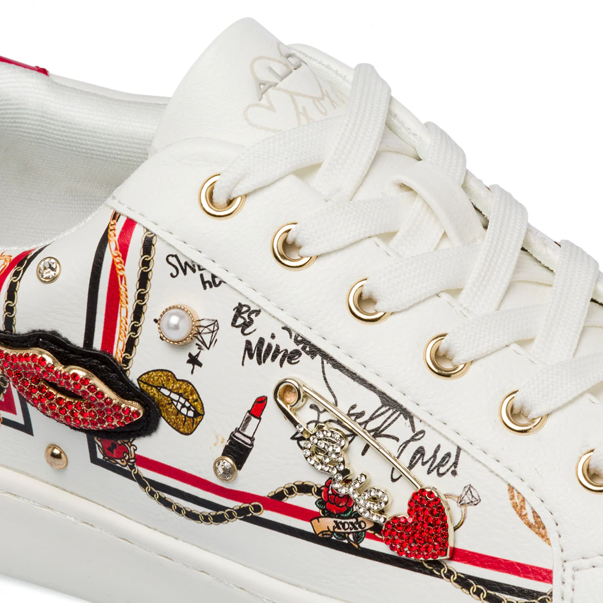 Sneakers bianche da donna con stampa a contrasto ALDO Meday - Image 6