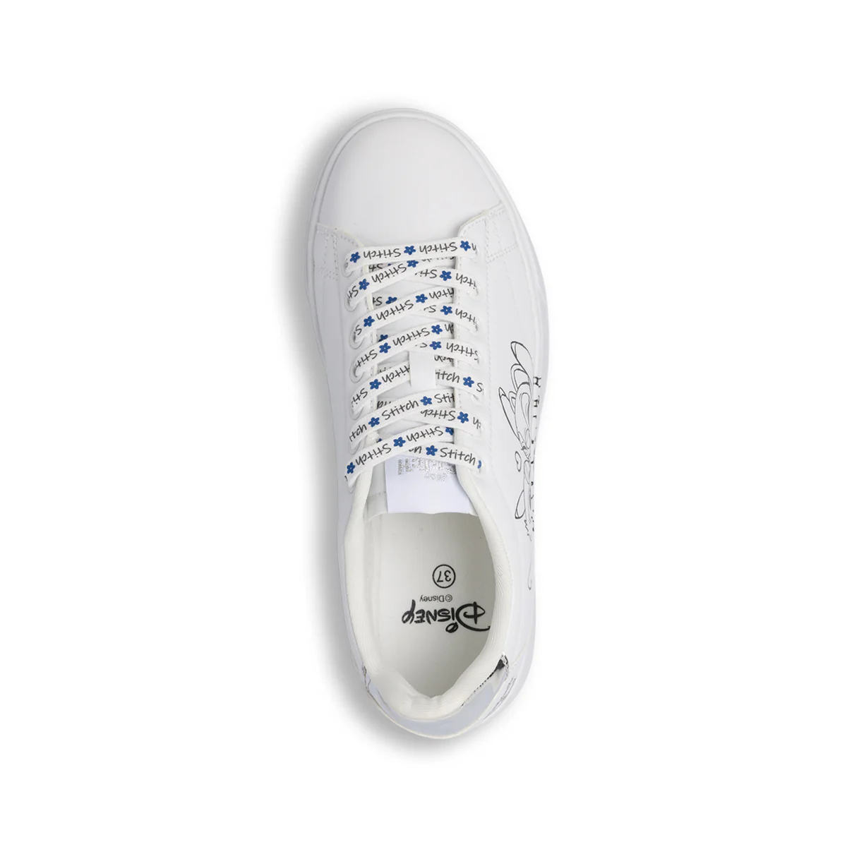 Sneakers bianche da Donna con stampa e dettagli silver Stitch & Angel - Image 6