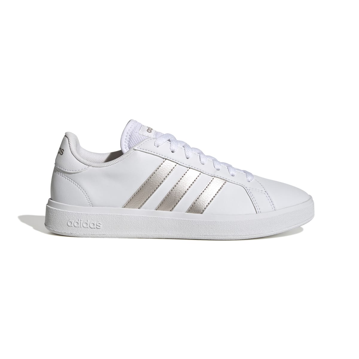 Sneakers bianche da donna con strisce a contrasto adidas Grand Court Base 2.0