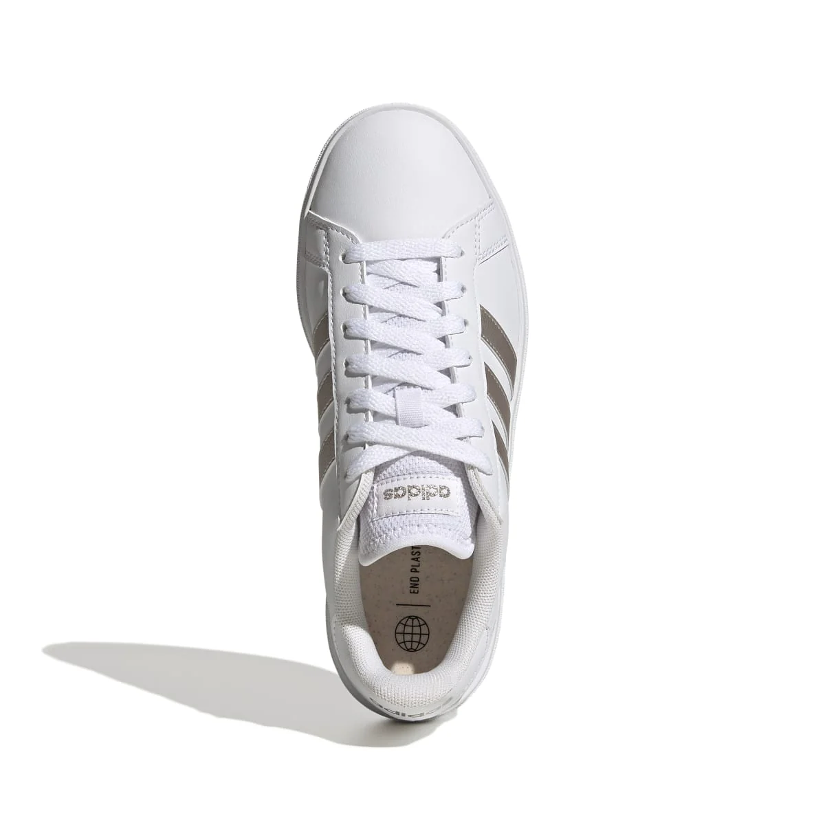 Sneakers bianche da donna con strisce a contrasto adidas Grand Court Base 2.0 - Image 2