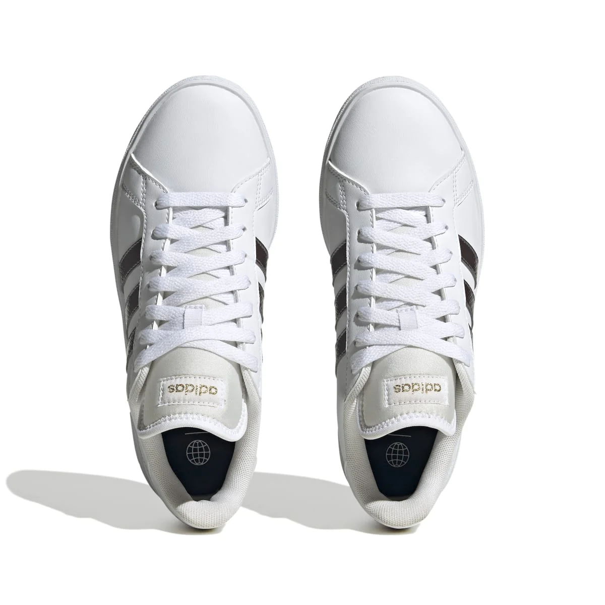 Sneakers bianche da donna con strisce a contrasto adidas Grand Court Base 2.0 - Image 2