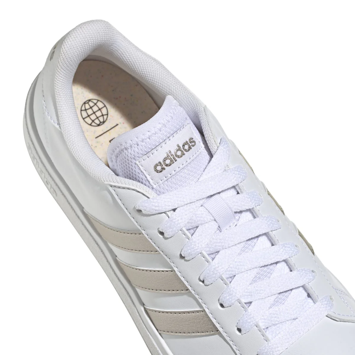 Sneakers bianche da donna con strisce a contrasto adidas Grand Court Base 2.0 - Image 7