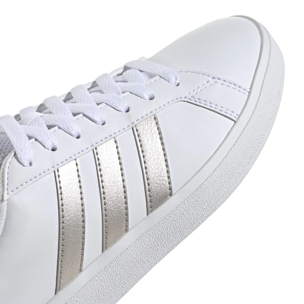 Sneakers bianche da donna con strisce a contrasto adidas Grand Court Base 2.0 - Image 8