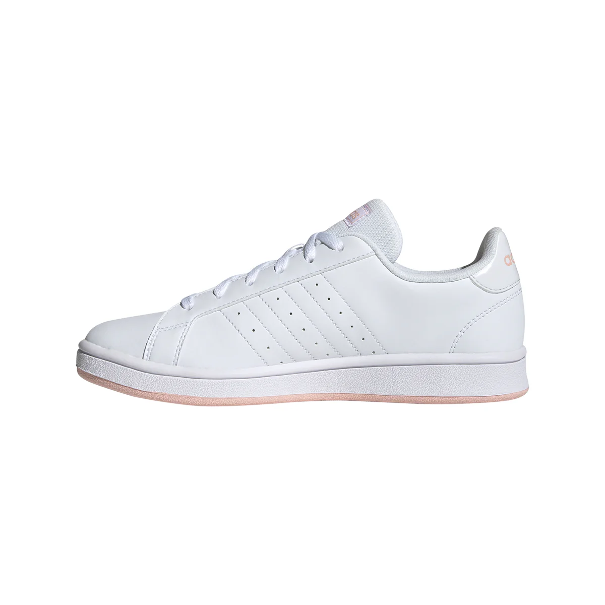Sneakers bianche da donna con strisce a contrasto adidas Grand Court Base - Image 3