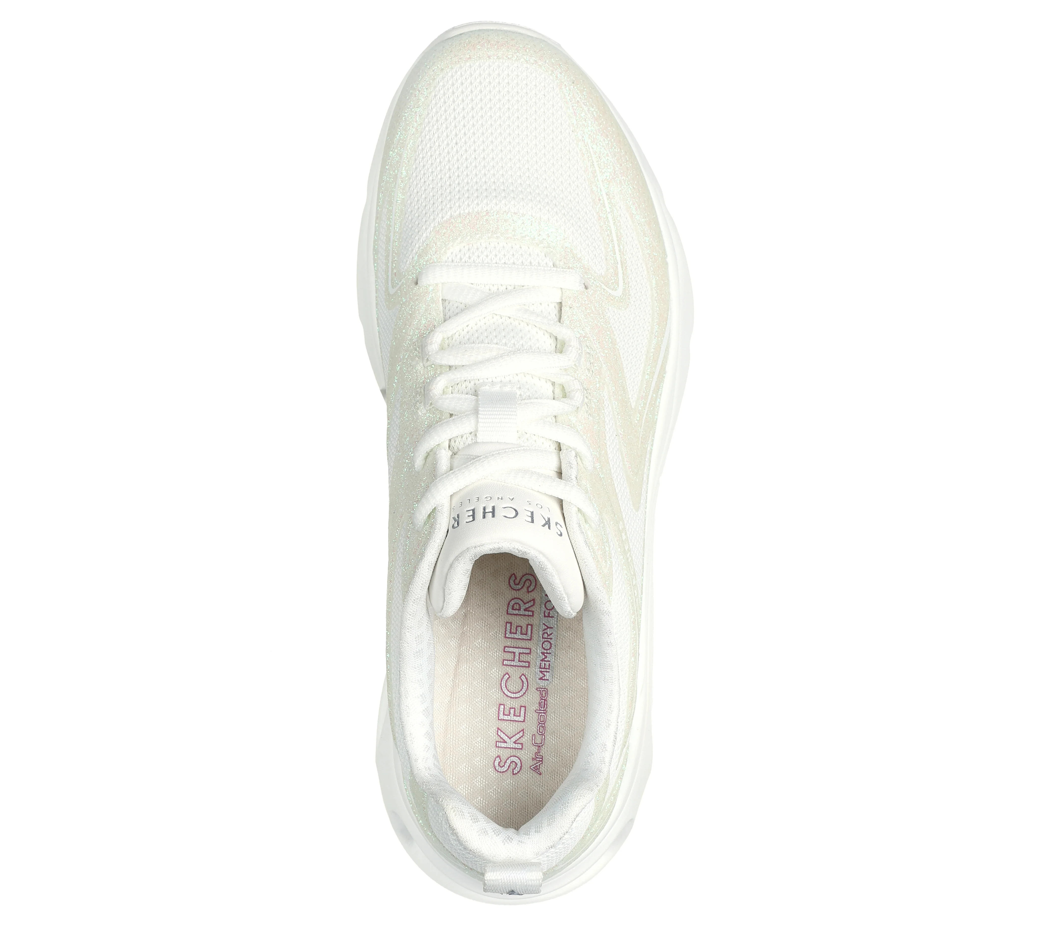Sneakers bianche da donna con suola ad aria e glitter Skechers Tres-Air Uno - Glit-Airy - Image 3