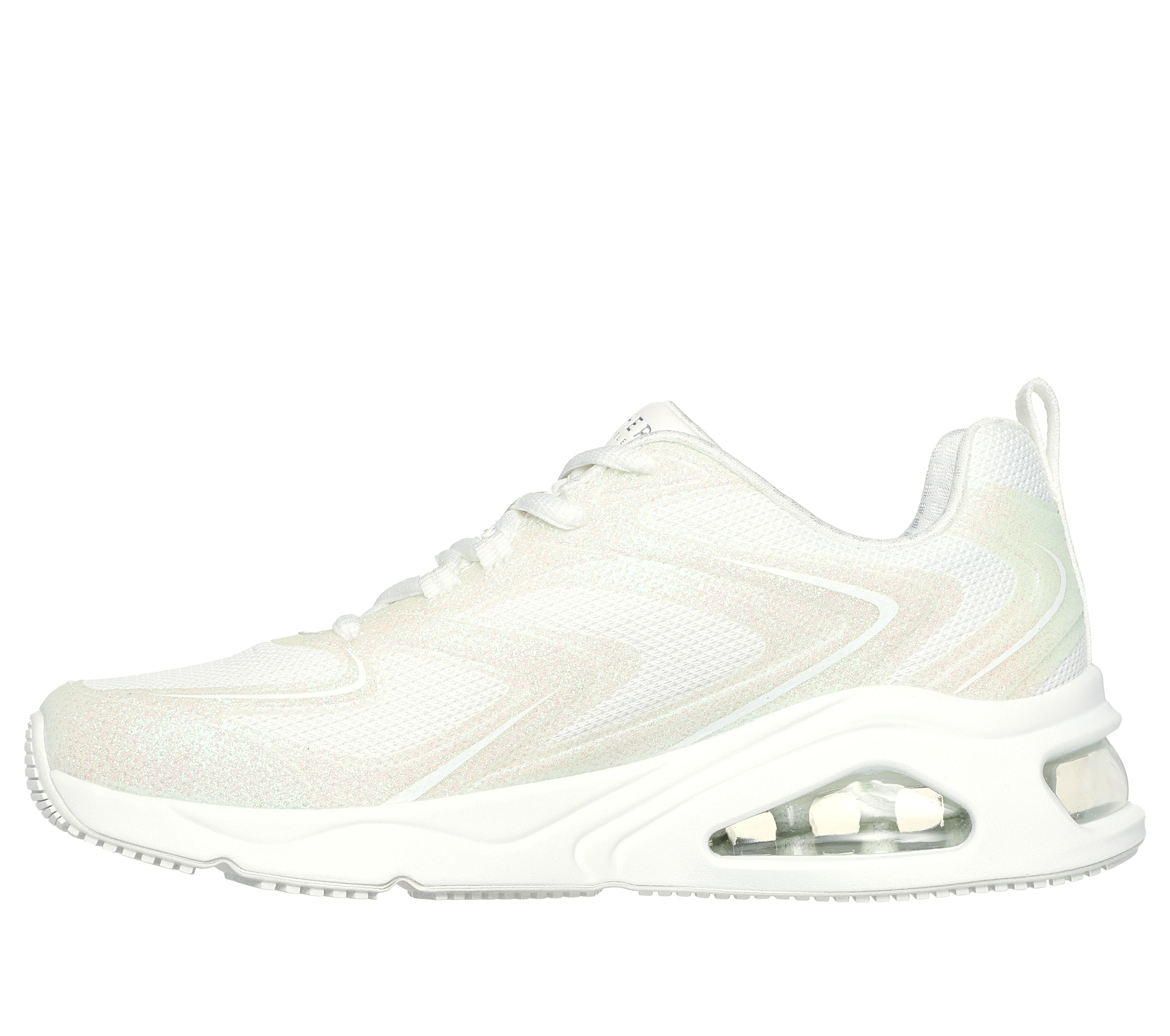 Sneakers bianche da donna con suola ad aria e glitter Skechers Tres-Air Uno - Glit-Airy - Image 5