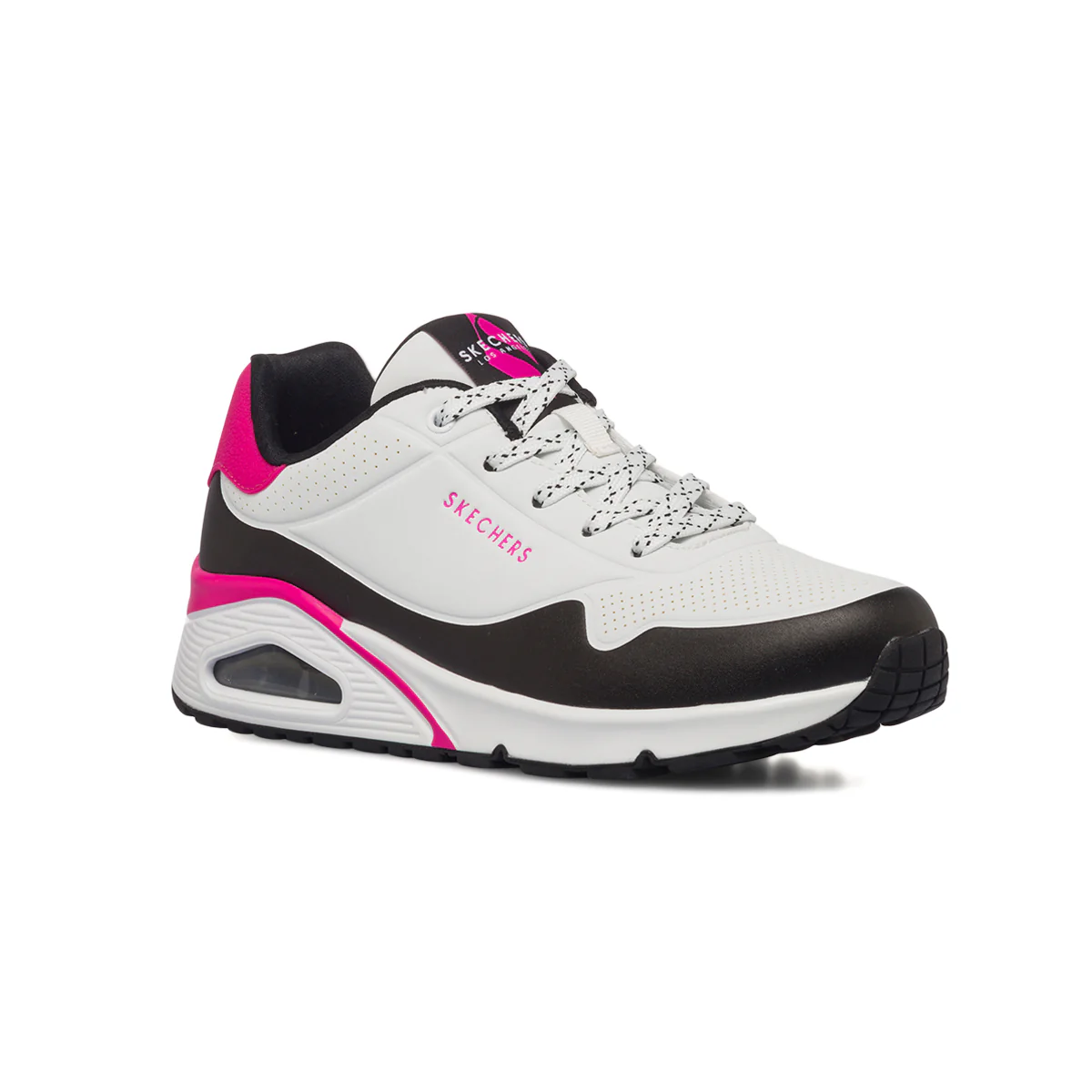 Sneakers bianche da donna con suola ad aria Skechers Uno - Backlit - Image 3